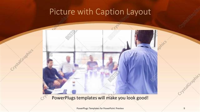 Picture with Caption presentation slide layout