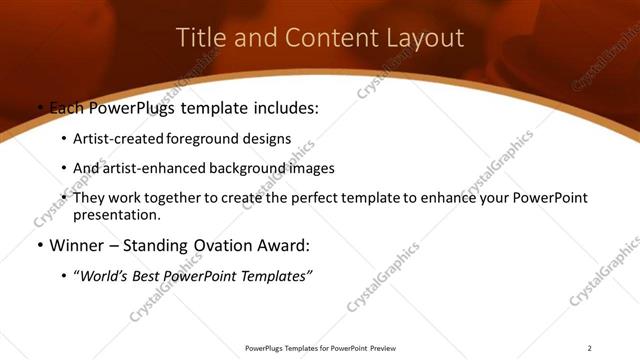 Title and Content presentation slide layout