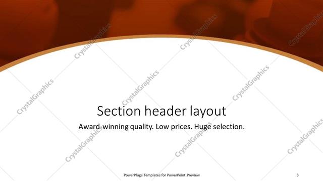 Section Header presentation slide layout