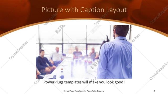 Picture with Caption presentation slide layout