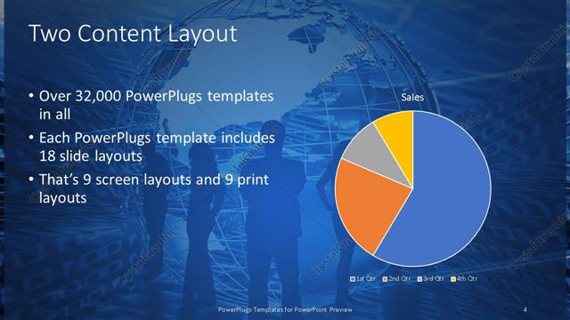 Two Content presentation slide layout