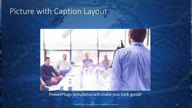Picture with Caption presentation slide layout
