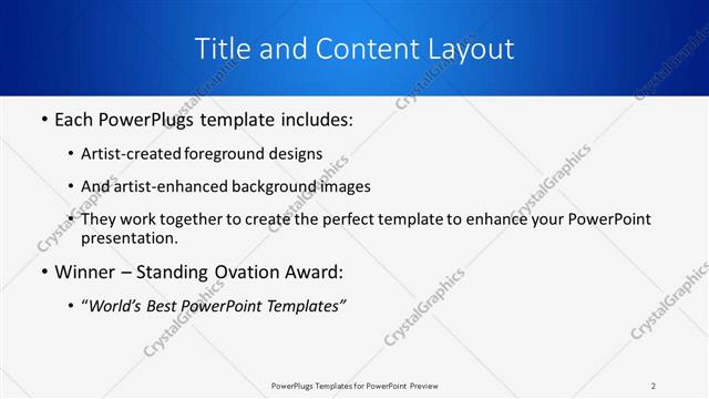 Title and Content presentation slide layout