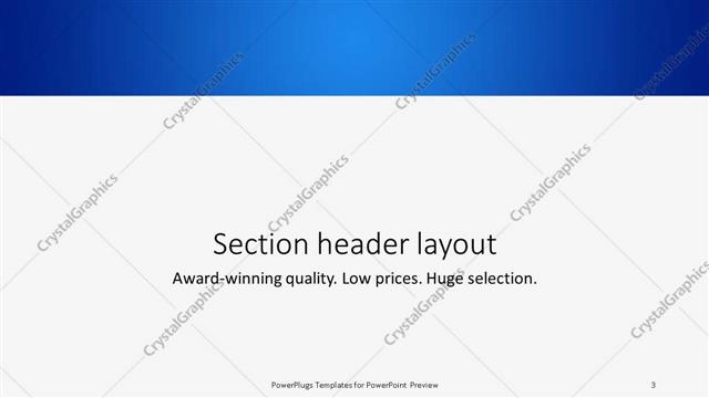 Section Header presentation slide layout