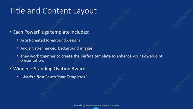 Title and Content presentation slide layout