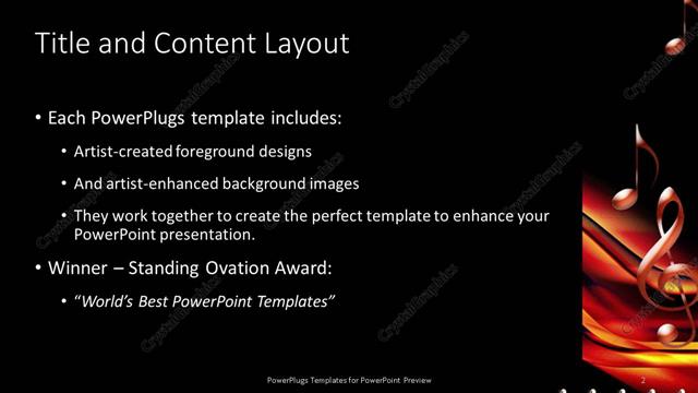 Title and Content presentation slide layout