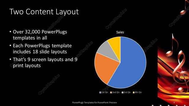 Two Content presentation slide layout