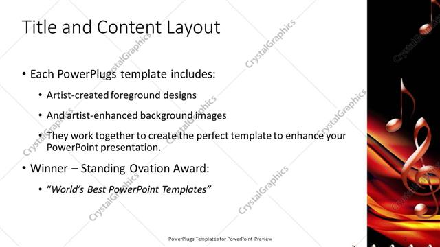 Title and Content presentation slide layout