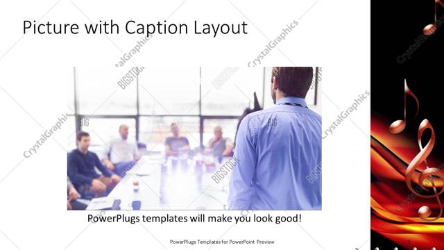 Picture with Caption presentation slide layout