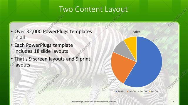 Two Content presentation slide layout