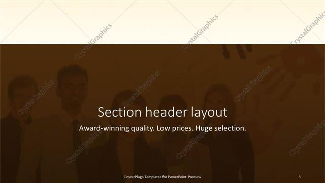 Section Header presentation slide layout