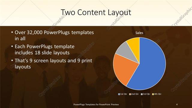 Two Content presentation slide layout