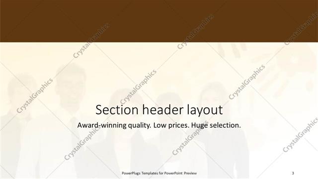 Section Header presentation slide layout