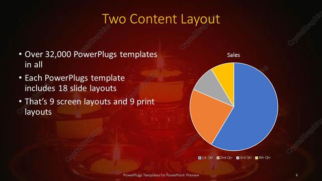 Two Content presentation slide layout