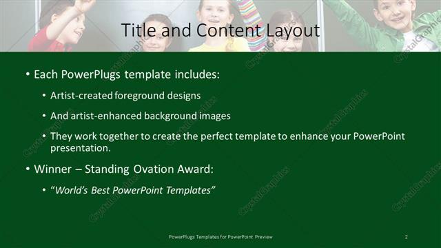 Title and Content presentation slide layout