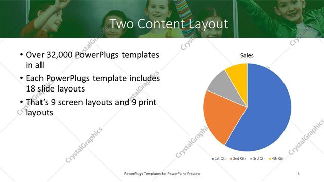 Two Content presentation slide layout