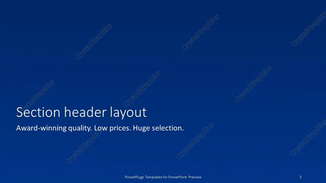 Section Header presentation slide layout