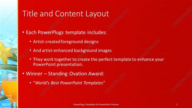 Title and Content presentation slide layout