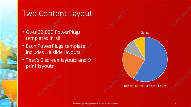 Two Content presentation slide layout