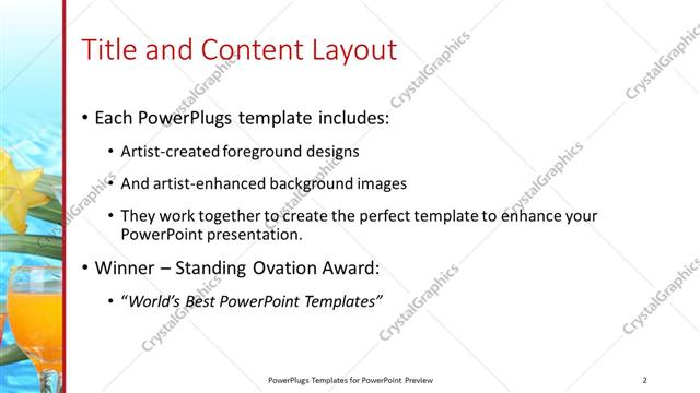 Title and Content presentation slide layout
