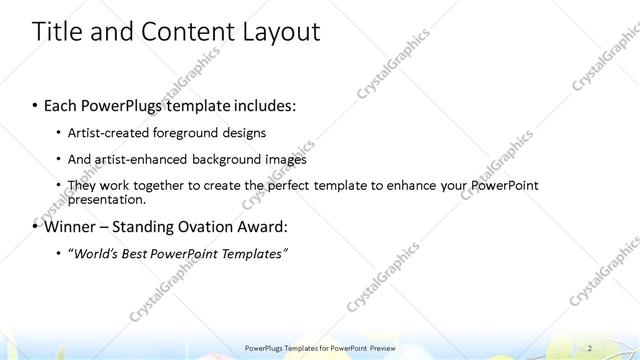 Title and Content presentation slide layout