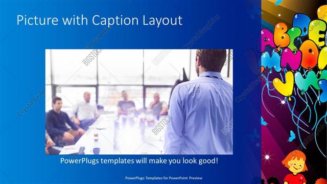 Picture with Caption presentation slide layout