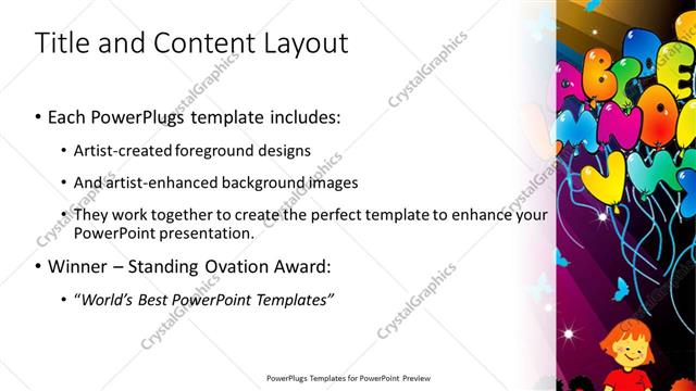 Title and Content presentation slide layout