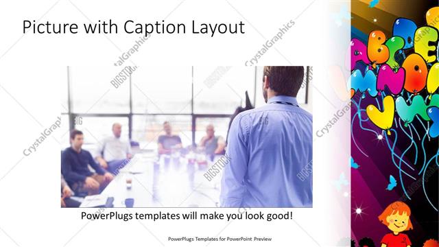 Picture with Caption presentation slide layout