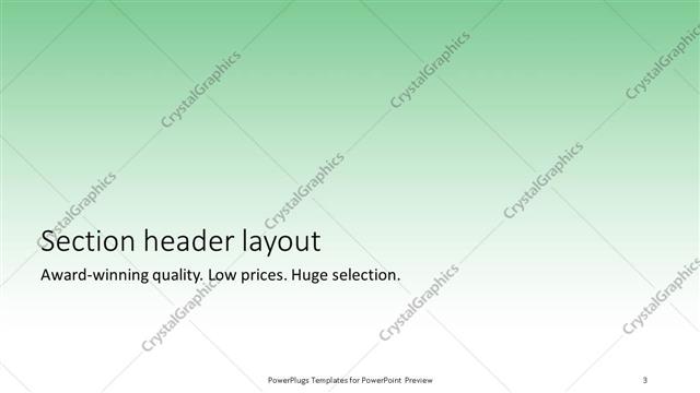 Section Header presentation slide layout