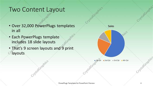 Two Content presentation slide layout
