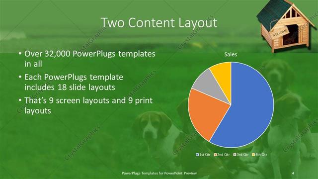 Two Content presentation slide layout