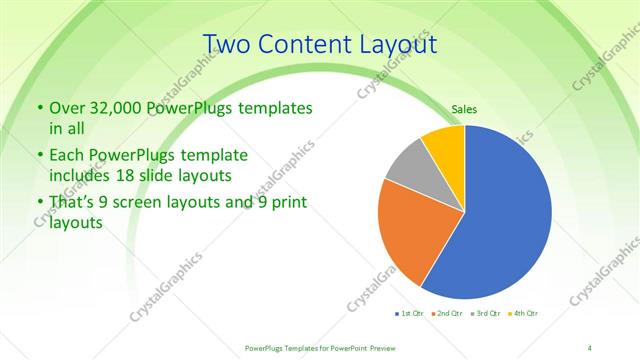 Two Content presentation slide layout