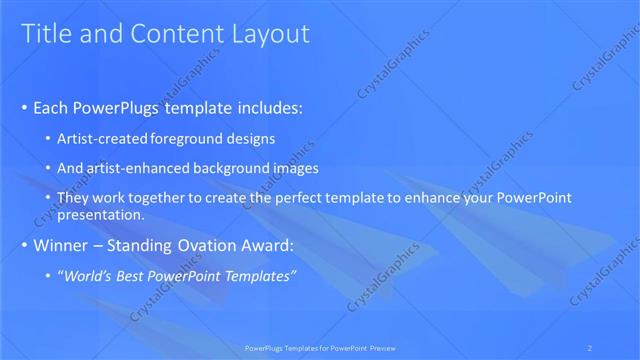 Title and Content presentation slide layout