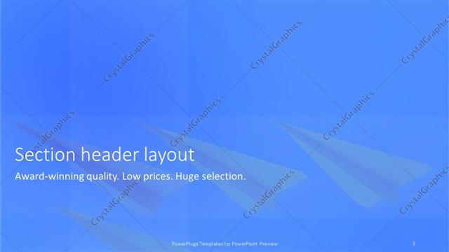 Section Header presentation slide layout