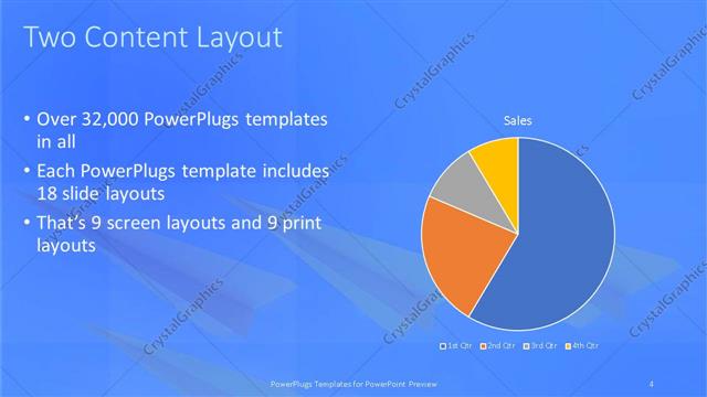 Two Content presentation slide layout