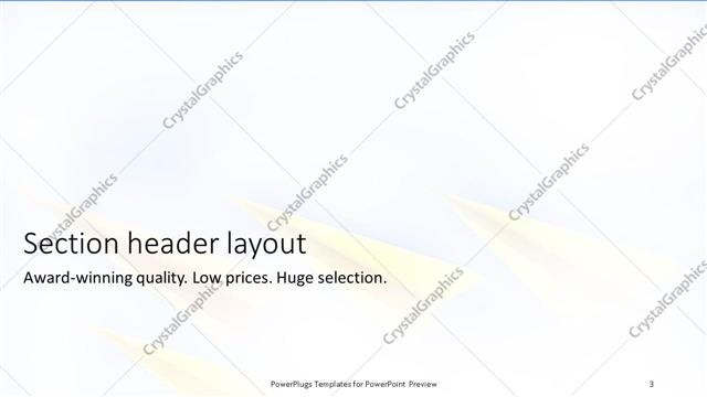 Section Header presentation slide layout