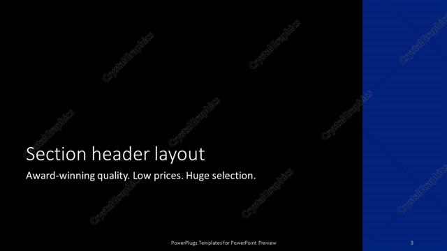 Section Header presentation slide layout
