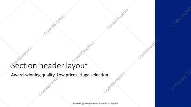 Section Header presentation slide layout