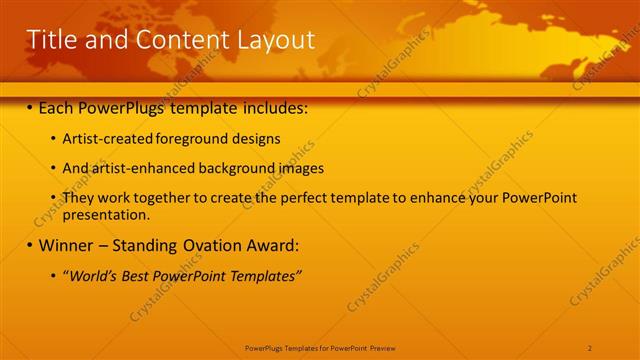 Title and Content presentation slide layout