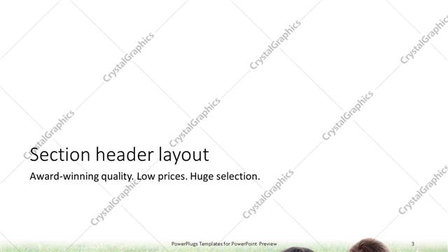 Section Header presentation slide layout