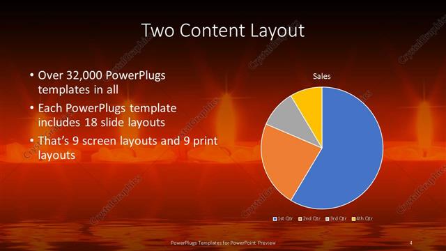 Two Content presentation slide layout