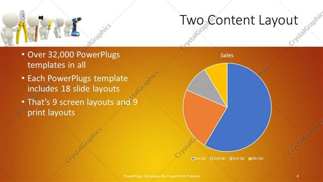Two Content presentation slide layout