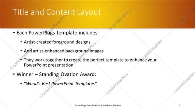 Title and Content presentation slide layout