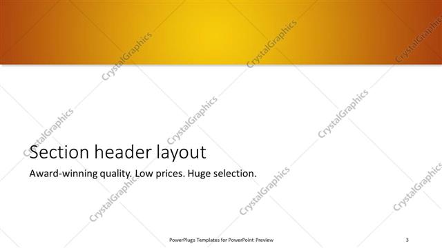 Section Header presentation slide layout