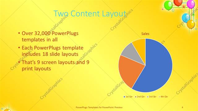 Two Content presentation slide layout