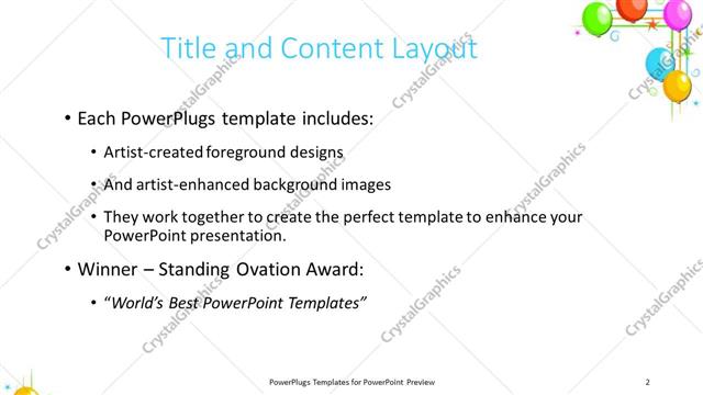 Title and Content presentation slide layout