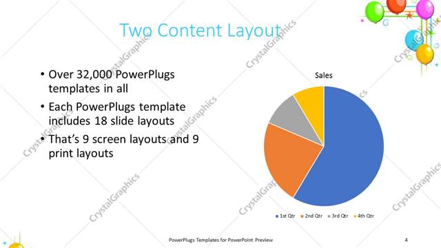 Two Content presentation slide layout