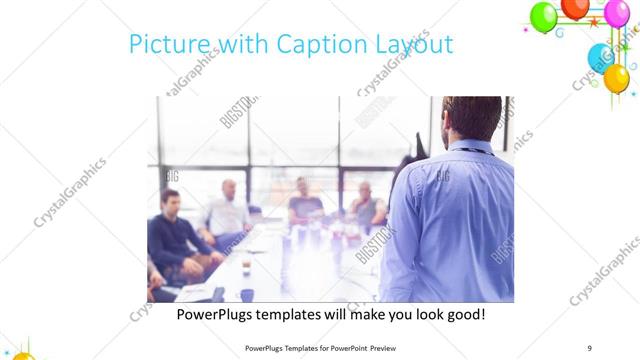 Picture with Caption presentation slide layout