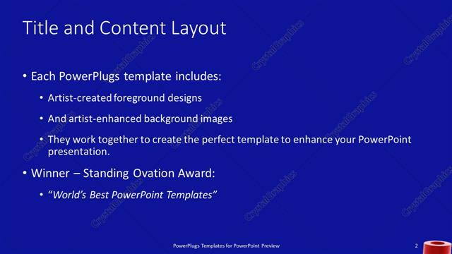 Title and Content presentation slide layout