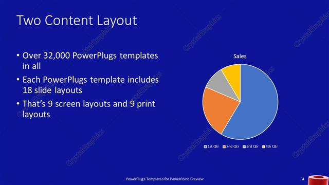 Two Content presentation slide layout